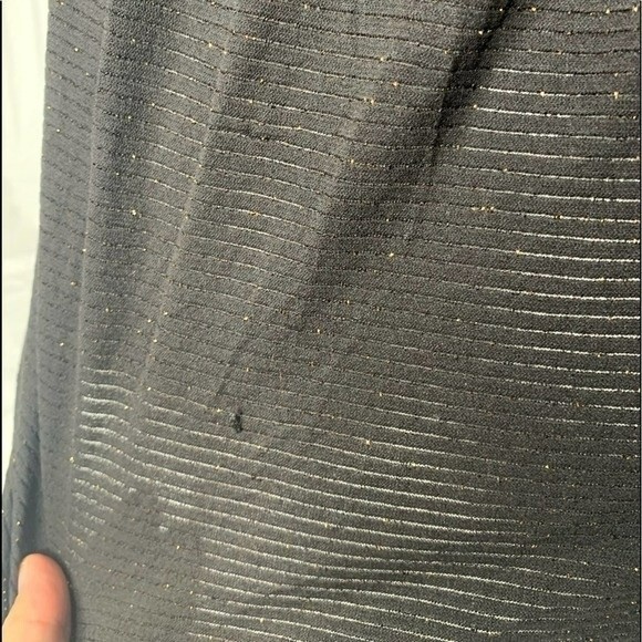 Black gold metallic sleeveless dress spaghetti strap MCM - Picture 6 of 6